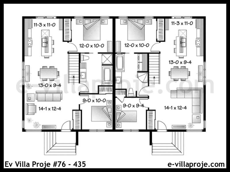 Ev Villa Proje #76 - 435 Çelik Ev Projesi - Görsel 2