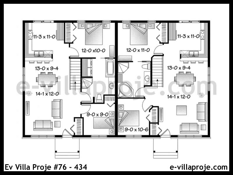 Ev Villa Proje #76 - 434 Çelik Ev Projesi - Görsel 2
