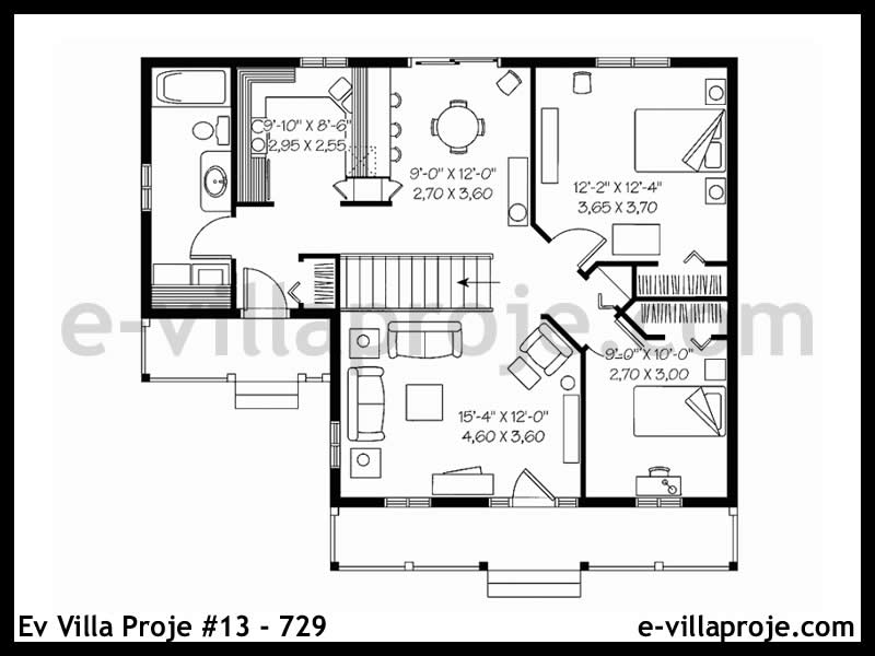 Ev Villa Proje #13 - 729 Çelik Ev Projesi - Görsel 2