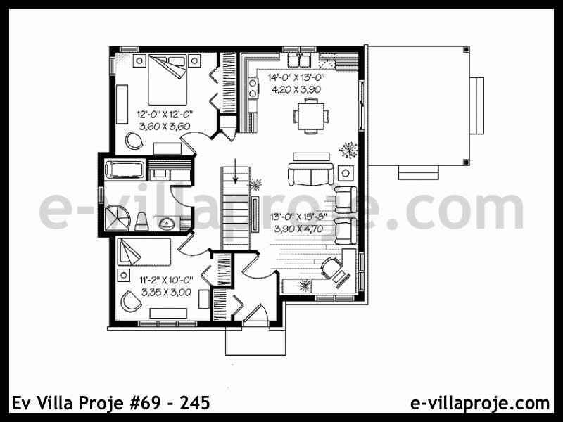 Ev Villa Proje #69 - 245 Çelik Ev Projesi - Görsel 2