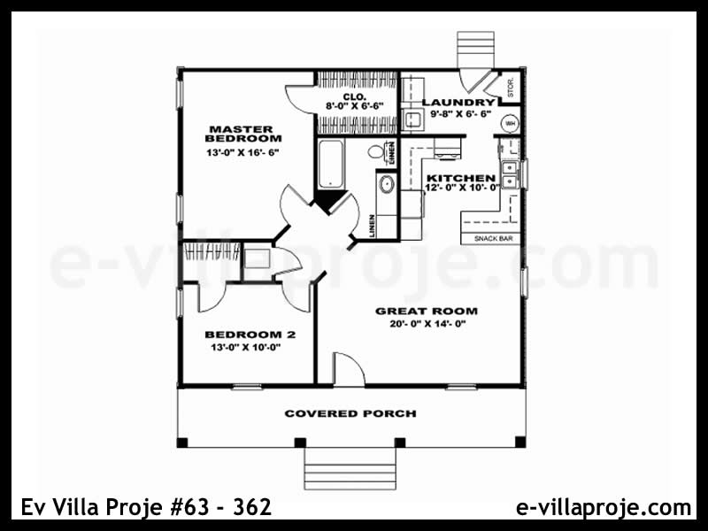 Ev Villa Proje #63 - 362 Çelik Ev Projesi - Görsel 2