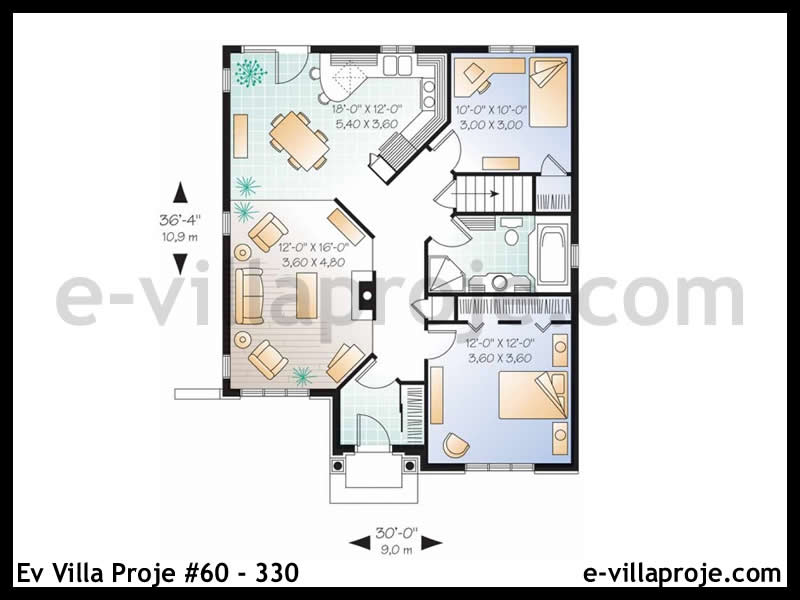 Ev Villa Proje #60 - 330 Çelik Ev Projesi - Görsel 2