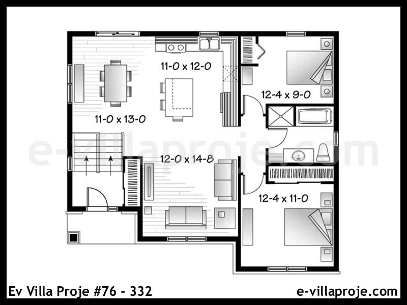 Ev Villa Proje #76 - 332 Çelik Ev Projesi - Görsel 2