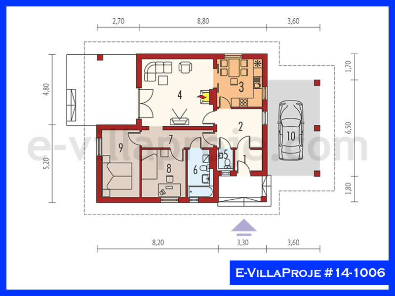 Ev Villa Proje #14 - 1006 Çelik Ev Projesi - Görsel 2