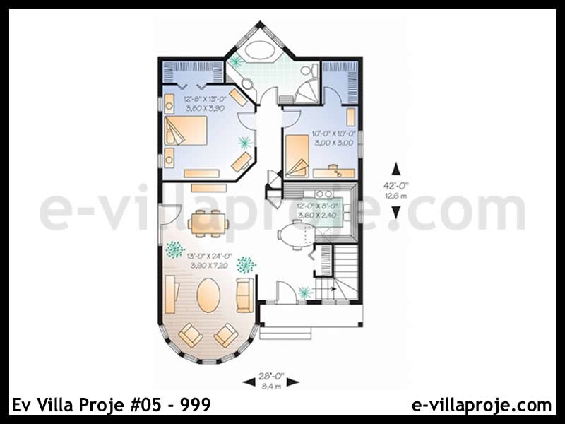 Ev Villa Proje #05 - 999 Çelik Ev Projesi - Görsel 2