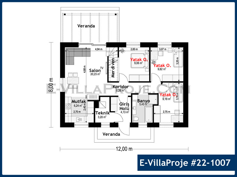 Ev Villa Proje #22 - 1007 Çelik Ev Projesi - Görsel 2