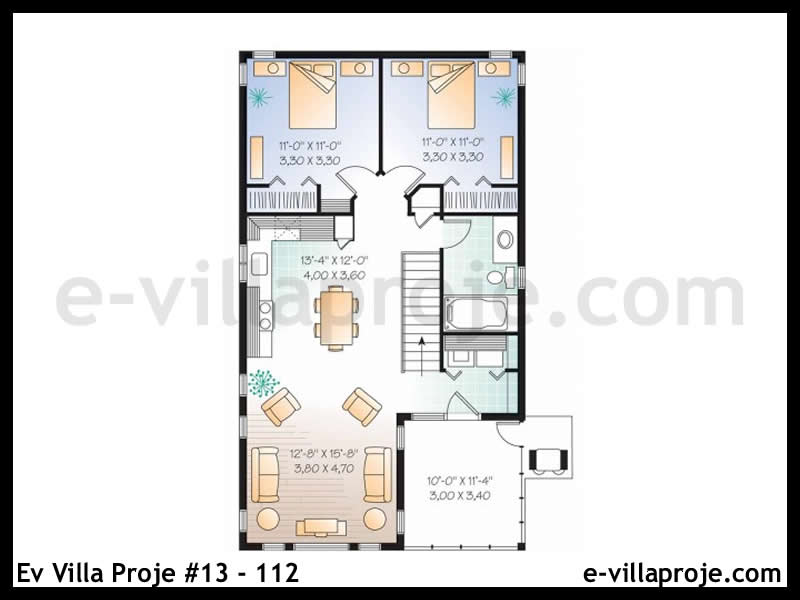 Ev Villa Proje #13 - 112 Çelik Ev Projesi - Görsel 2