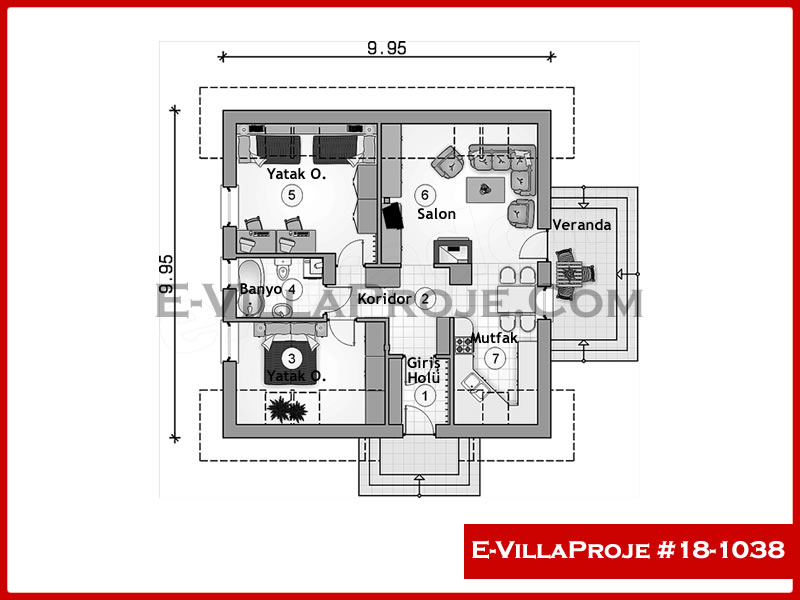 Ev Villa Proje #18 - 1038 Çelik Ev Projesi - Görsel 2