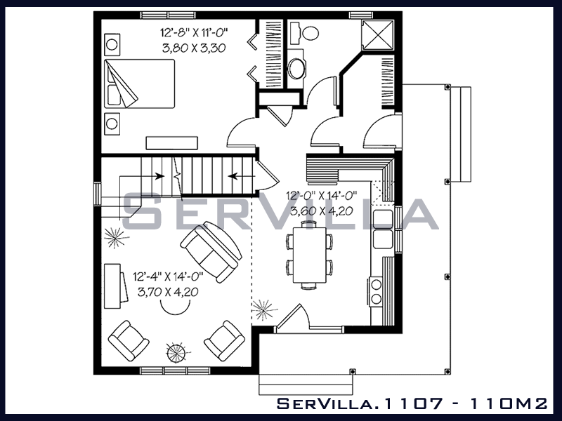 110 m2 Çelik Konstrüksiyon Villa Modeli 7