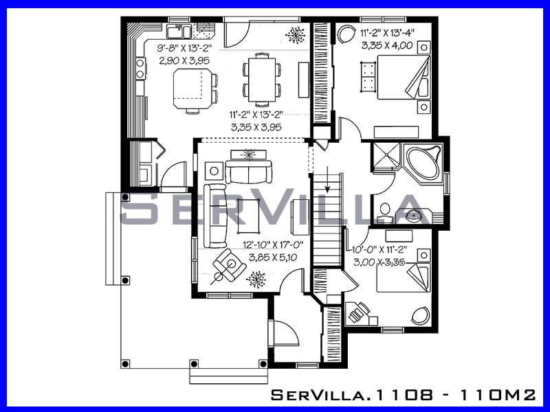 110 m2 Çelik Konstrüksiyon Villa Modeli 8