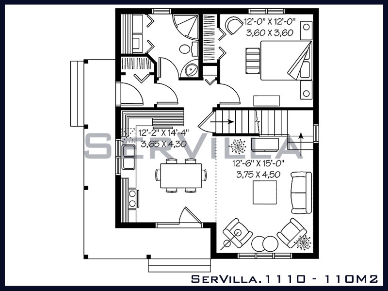 110 m2 Çelik Konstrüksiyon Villa Modeli 10