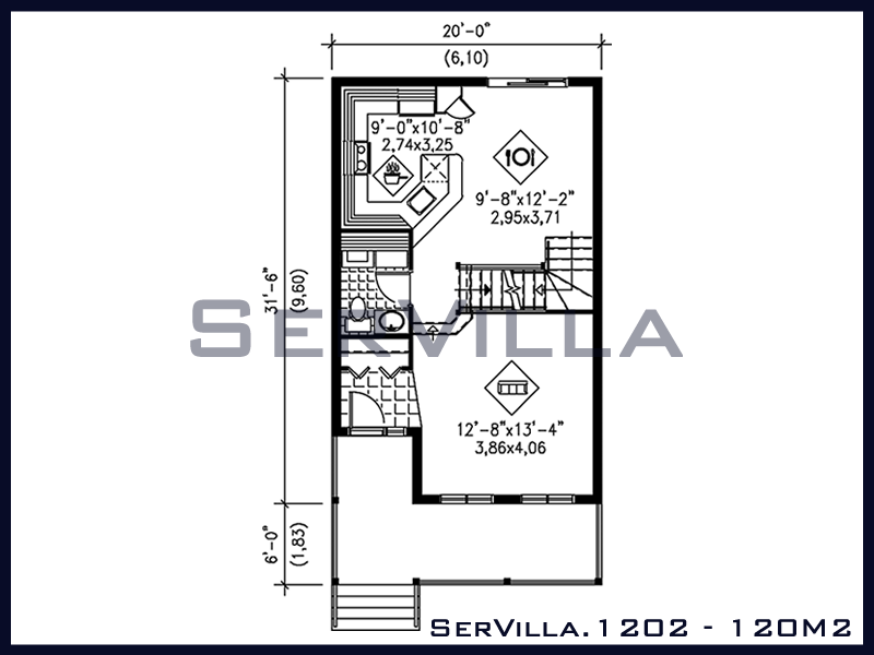 120 m2 Çelik Konstrüksiyon Villa Modeli 2