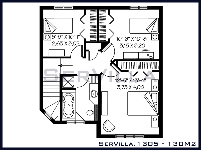 130 m2 Çelik Konstrüksiyon Villa Modeli 5
