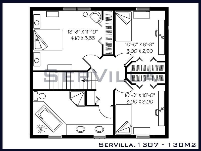 130 m2 Çelik Konstrüksiyon Villa Modeli 7
