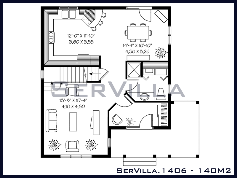 140 m2 Çelik Konstrüksiyon Villa Modeli 6