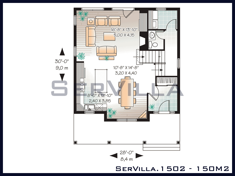 150 m2 Çelik Konstrüksiyon Villa Modeli 2