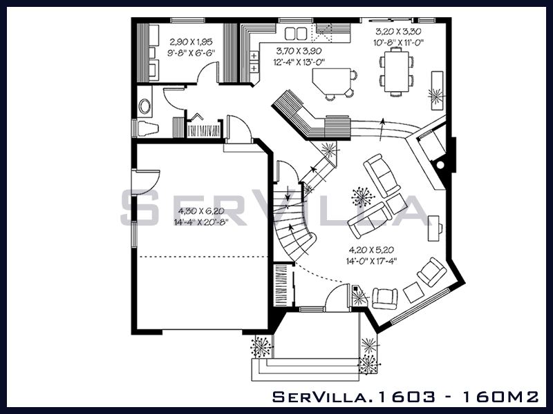 160 m2 Çelik Konstrüksiyon Villa Modeli 3