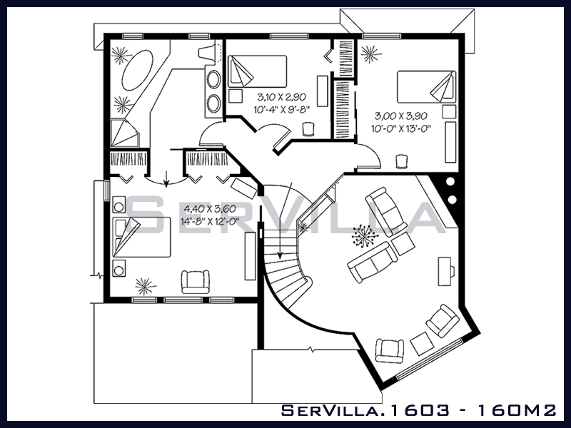160 m2 Çelik Konstrüksiyon Villa Modeli 3