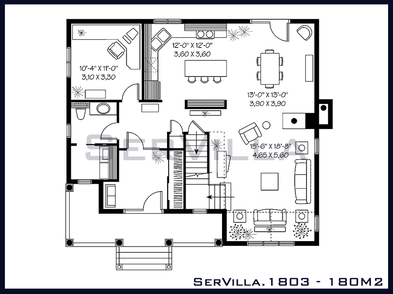 180 m2 Çelik Konstrüksiyon Villa Modeli 3