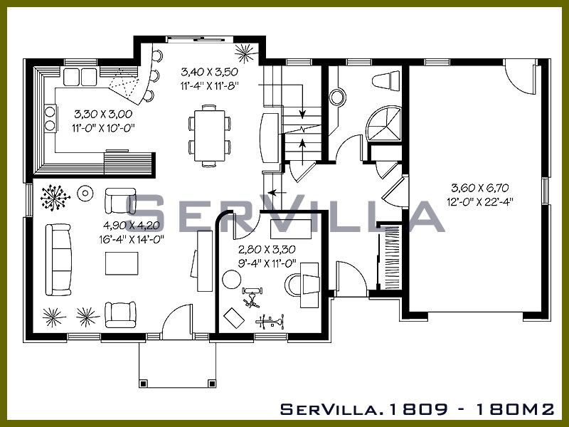 180 m2 Çelik Konstrüksiyon Villa Modeli 9