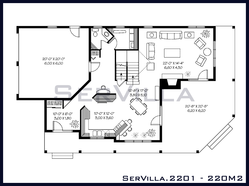 220 m2 Çelik Konstrüksiyon Villa Modeli 1