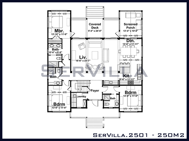 250 m2 Çelik Konstrüksiyon Villa Modeli 1