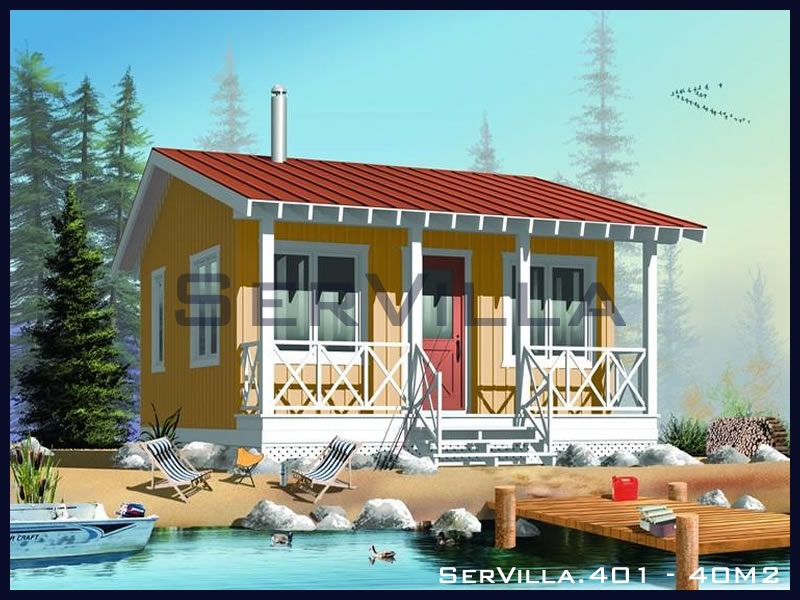 40 m2 Çelik Konstrüksiyon Villa Modeli 1
